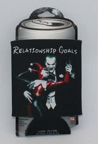 Spencer's Joker & Harley Quinn Can Cooler NWT