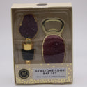 Modern expressions Gemstone Wine Stopper And Bottle Opener Set