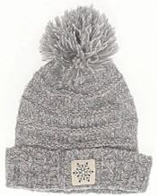 Women's Gray Knit Beanie Hat