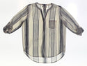 Women M Striped Blouse