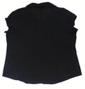 Women 1X Black Button-Up