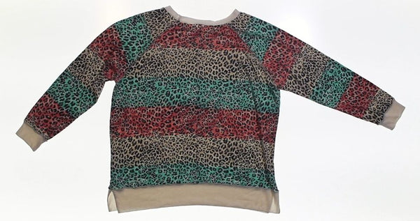 Women M Animal Print Long Sleeve